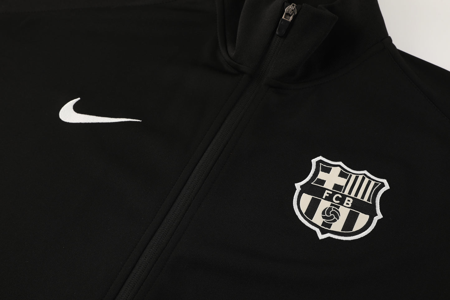 FC BARCELONA BLACK TRACK-SUIT 2024/25 WITH FULLY-ZIPPERED