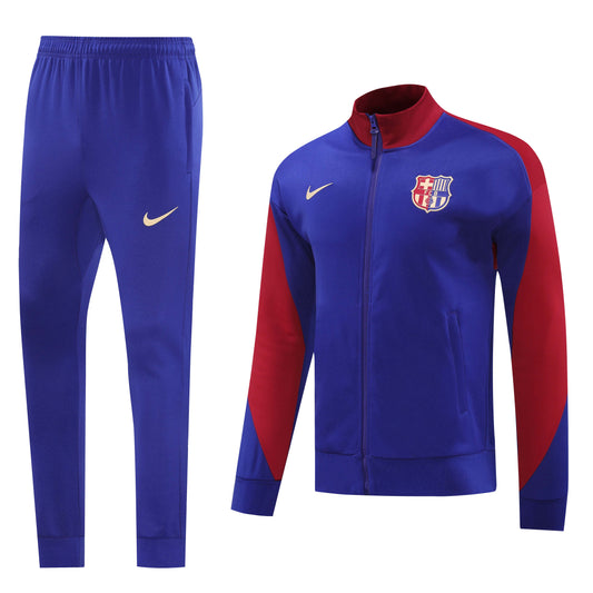 FC BARCELONA BLUE TRACK-SUIT 2024/25 WITH FULLY-ZIPPERED