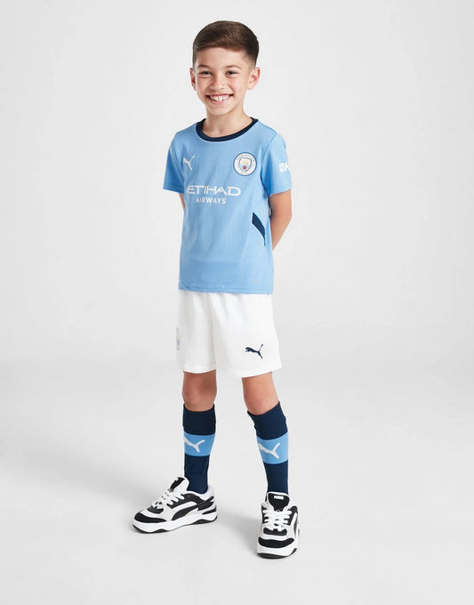 MANCHESTER CITY KIT HOME KIDS 2024/25